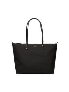 Lauren Ralph Lauren Torebka 431916737002 Czarny. Czarne shopper bag Lauren Ralph Lauren, bez wzorów, ze skóry, bez dodatków. Za 379,99 zł.