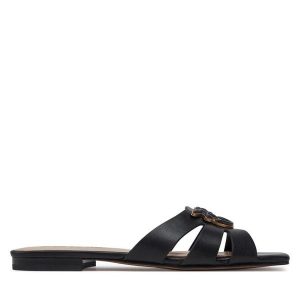 Klapki PINKO. Czarne klapki Pinko, bez wzorów, bez obcasa. Za 469,99 zł.