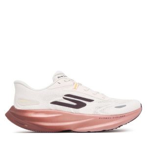 Buty do biegania Skechers. Białe buty sportowe Skechers, bez wzorów, bez zapięcia, do biegania. Za 485,99 zł.