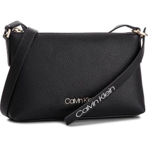 Torebka CALVIN KLEIN - Neat Ew Crossbody K60K604418 001. Czarne listonoszki marki Calvin Klein, ze skóry ekologicznej. Za 449,00 zł.