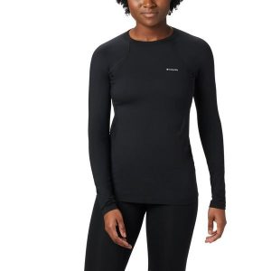 Koszulka termiczna damska Columbia Mwt Stretch W LS Top. Czarne koszule nocne Columbia, bez wzorów, bez ramiączek. Za 180,99 zł.