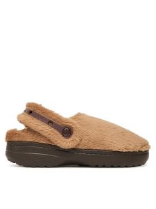 Crocs Kapcie Classic Unfurgettable Clog 211116 Brązowy. Brązowe kapcie Crocs, bez wzorów, z materiału. Za 219,99 zł.