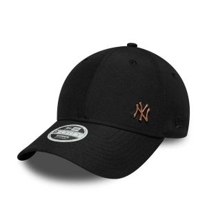 Czapka baseballowa damska New York Yankees New Era 9Forty Flawless. Czarne czapki New Era, bez wzorów, z materiału, eleganckie. Za 147,00 zł.