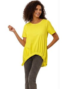 Heine Koszulka w kolorze żółtym rozmiar: 48. Żółte bluzki Heine, bez wzorów, z asymetrycznym kołnierzem, bez ramiączek. Za 97,45 zł.