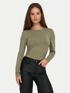 ONLY Bluzka Free Life 15365605 Zielony Regular Fit. Zielone bluzki ONLY, xl, bez wzorów, z syntetyku, bez kołnierzyka, bez ramiączek. Za 119,99 zł.