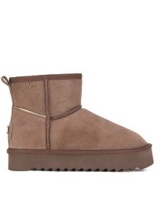 MEXX Śniegowce MICH2003943W Brązowy. Brązowe buty zimowe Mexx, ze skóry, bez obcasa, bez zapięcia. Za 349,99 zł.