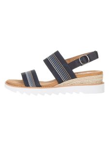 Skechers Sandały "Desert Kiss Hi" w kolorze szarym na obcasie rozmiar: 37. Szare sandały Skechers, bez wzorów, z otwartym noskiem, bez obcasa, na koturnie, bez zapięcia. Za 180,06 zł.