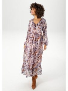 Aniston Sukienka w kolorze jasnoróżowo-błękitnym rozmiar: 42. Różowe sukienki Aniston, bez wzorów, bez kołnierzyka, bez ramiączek, maxi. Za 95,69 zł.