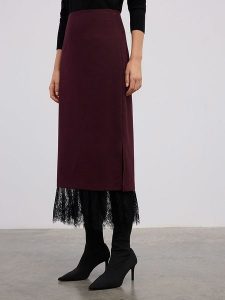 BGN Spódnica w kolorze bordowym rozmiar: 40. Czerwone spódnice BGN, na co dzień, bez wzorów, midi. Za 169,67 zł.