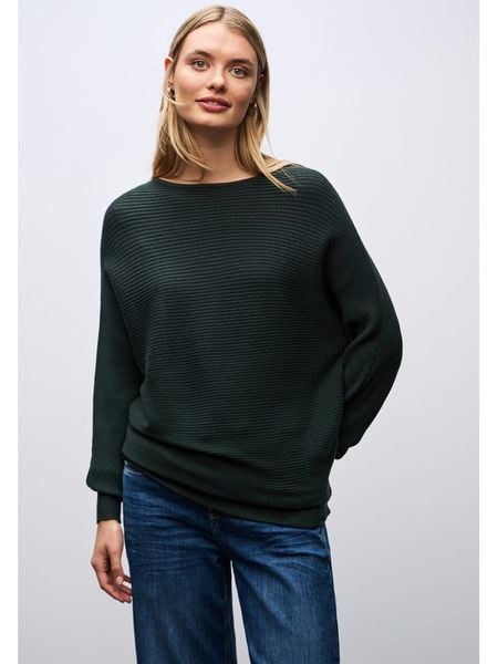 Cecil Sweter w kolorze ciemnozielonym rozmiar: 40. Zielone swetry oversize Cecil, bez wzorów, ze splotem, bez ramiączek. Za 149,31 zł.