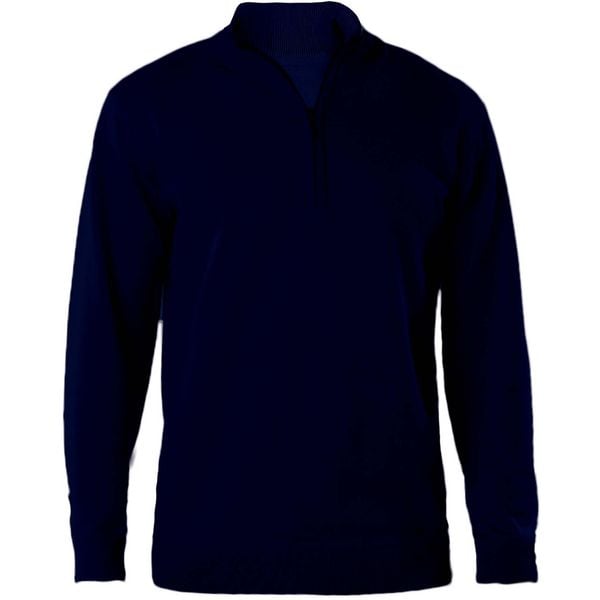 Pulower Kariban 1/4 Zip. Niebieskie swetry klasyczne KARIBAN, na zimę, bez kołnierzyka. Za 211,50 zł.
