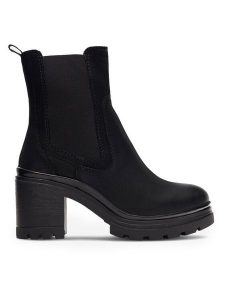 Lasocki Botki WI16-24474-01 Czarny. Czarne botki Lasocki, bez wzorów, z materiału, bez obcasa, na słupku, bez zapięcia. Za 269,99 zł.