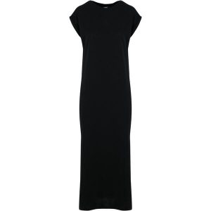 Długa sukienka damska Urban Classics. Czarne sukienki Urban Classics, xs, bez wzorów, sportowe, bez kołnierzyka, bez ramiączek, maxi, sportowe. Za 149,50 zł.