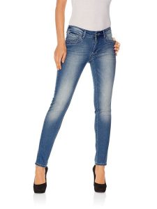 Heine Dżinsy - Skinny fit - w kolorze niebieskim rozmiar: 36. Niebieskie jeansy Heine, bez wzorów. Za 153,34 zł.