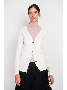 ASSUILI Kardigan w kolorze białym rozmiar: 36. Białe kardigany Assuili. Za 113,99 zł.