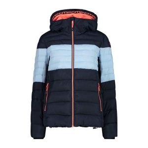 Kurtka puchowa damska CMP 32Z4176. Niebieskie kurtki CMP, xs, bez wzorów, z puchu, bez kaptura. Za 329,99 zł.