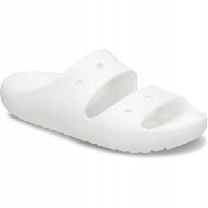 Klapki Dla Dorosłych Crocs Classic V2 Sandal. Szare klapki Crocs, bez wzorów, z materiału, bez obcasa. Za 135,99 zł.