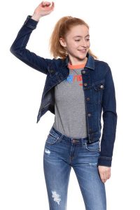 DAMSKA KURTKA JEANSOWA LEE SLIM RIDER MEAN STREAKS L541KIMS 112112660. Brązowe kurtki Lee, l, z aplikacjami, z bawełny, bez kaptura. W wyprzedaży za 99,99 zł.
