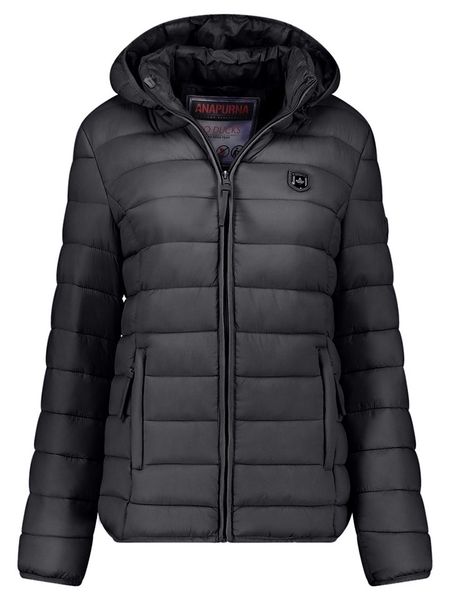 ANAPURNA Kurtka pikowana "Akitalana Hood" w kolorze czarnym rozmiar: L. Czarne kurtki ANAPURNA, l, bez wzorów, bez kaptura. Za 191,88 zł.