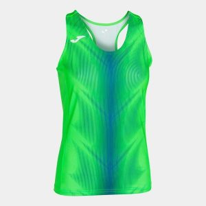 Damski tank top Joma Olympie. Niebieskie topy JOMA, bez wzorów, sportowe, bez kołnierzyka, bez ramiączek. W wyprzedaży za 106,90 zł.