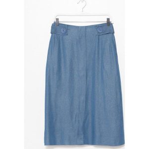 Simple - Spódnica. Szare spódnice marki Simple, z denimu. W wyprzedaży za 299,90 zł.