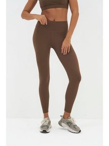 Onamaste Legginsy sportowe "Geneva" w kolorze brązowym rozmiar: L/XL. Brązowe legginsy Onamaste, bez wzorów, z materiału. Za 126,99 zł.