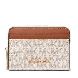 Portfel MICHAEL Michael Kors. Brązowe portfele MICHAEL Michael Kors, bez wzorów. Za 359,99 zł.