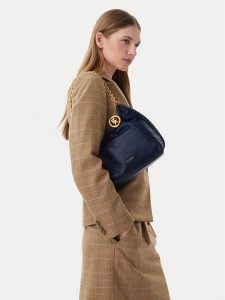 MICHAEL Michael Kors Torebka Indie 32S6A50C6L Granatowy. Niebieskie torebki klasyczne MICHAEL Michael Kors, bez wzorów, ze skóry, bez dodatków. Za 685,99 zł.