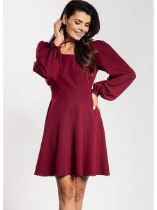 Awama Sukienka w kolorze bordowym rozmiar: S. Czerwone sukienki Awama, s, bez wzorów, bez kołnierzyka, bez ramiączek, mini. Za 145,26 zł.