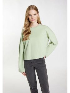 DreiMaster Bluza w kolorze miętowym rozmiar: S. Zielone bluzy Dreimaster, s, bez wzorów, z bawełny, bez kaptura. Za 114,71 zł.