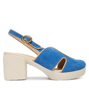 Czółenka Fly London. Niebieskie czółenka Fly London, bez wzorów, bez obcasa, bez zapięcia. Za 589,99 zł.