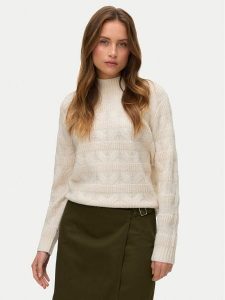Vero Moda Golf Virgo 10331875 Beżowy Regular Fit. Brązowe golfy Vero Moda, bez wzorów, z syntetyku. Za 179,99 zł.