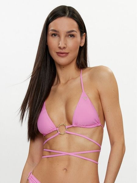 Guess Góra od bikini E4GJ45 MC04R Różowy. Czerwone bikini Guess, z aplikacjami, z syntetyku. Za 289,99 zł.