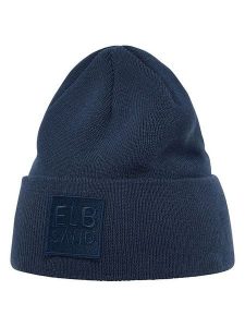 ELBSAND Czapka beanie w kolorze granatowym rozmiar: onesize. Niebieskie czapki ELBSAND, bez wzorów, z materiału. Za 87,61 zł.