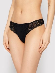 Simone Pérèle Stringi Wish 12B710 Czarny. Czarne stringi Simone Pérèle, bez wzorów, z syntetyku. Za 129,99 zł.