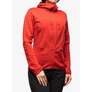 Bluza polarowa damska Berghaus MTN Guide MW Hoody. Czerwone bluzy Berghaus, na zimę, xs, bez wzorów, z polaru, bez kaptura. Za 387,99 zł.