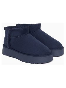 ISLAND BOOT Botki "Izia" w kolorze granatowym rozmiar: 40. Niebieskie botki Island Boot, bez wzorów, z materiału, bez obcasa, na platformie, bez zapięcia. Za 165,99 zł.