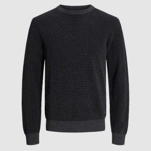 Sweter Jack & Jones Globe Mood Indigo. Niebieskie swetry klasyczne Jack&Jones, na zimę, bez kołnierzyka. Za 160,55 zł.