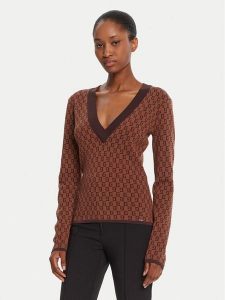 Gaudi Sweter 521FD53025 Brązowy Regular Fit. Brązowe swetry klasyczne Gaudi, s, z syntetyku, bez kołnierzyka. Za 339,99 zł.