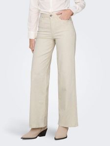 ONLY Dżinsy - Comfort fit - w kolorze beżowym rozmiar: XL/L30. Brązowe jeansy ONLY, z aplikacjami, ze skóry, z podwyższonym stanem. Za 140,53 zł.