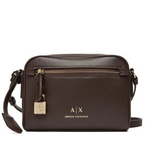 Torebka Armani Exchange. Brązowe listonoszki Armani Exchange, bez wzorów, bez dodatków. Za 569,99 zł.