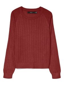 Vero Moda Sweter w kolorze bordowym rozmiar: XL. Czerwone swetry oversize Vero Moda, xl, bez wzorów, bez ramiączek. Za 110,04 zł.