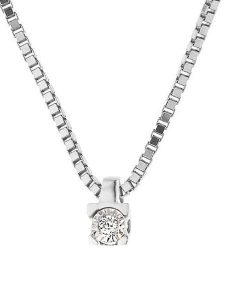 DYAMANT Złoty naszyjnik z diamentową zawieszką - dł. 42 cm rozmiar: onesize. Szare naszyjniki Dyamant, z diamentem, złote. Za 1 035,99 zł.