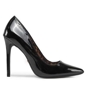 Szpilki DeeZee. Czarne szpilki DeeZee, bez wzorów, bez obcasa. Za 139,99 zł.