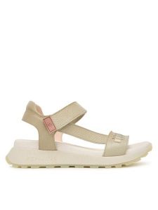 Hispanitas Sandały HV264521 C007 Zielony. Zielone sandały Hispanitas, bez wzorów, ze skóry, bez obcasa, na płaskiej podeszwie, bez zapięcia. Za 549,99 zł.