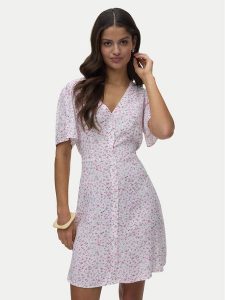 Vero Moda Sukienka letnia Alba 10292845 Różowy jasny Regular Fit. Czerwone kombinezony Vero Moda, na lato, xl, bez wzorów, z wiskozy, bez kołnierzyka, bez ramiączek. Za 139,99 zł.