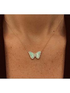 Les Petites Précieuses Pozłacany naszyjnik z elementem ozdobnym - dł. 40 cm rozmiar: onesize. Niebieskie naszyjniki Les Petites Précieuses, z opalem, pozłacane. Za 217,99 zł.