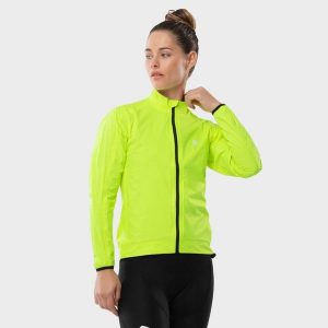 Kurtka przeciwdeszczowa rowerowa damska J2 Turini Neon. Żółte kurtki SIROKO, xs, bez wzorów, z nylonu, bez kaptura. W wyprzedaży za 250,00 zł.