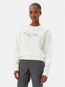 Tommy Hilfiger Bluza WW0WW45430 Écru Regular Fit. Bluzy TOMMY HILFIGER, m, bez wzorów, z bawełny, bez kaptura. Za 399,99 zł.