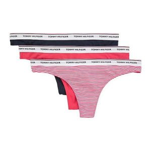 Tommy Hilfiger Zestaw Damskich Spodni Essen Tials 3p Thong Stripe Print Clare T Stripe / Clare T Red / Navy Uw0Uw01. Komplety bielizny marki TOMMY HILFIGER. W wyprzedaży za 152,00 zł.